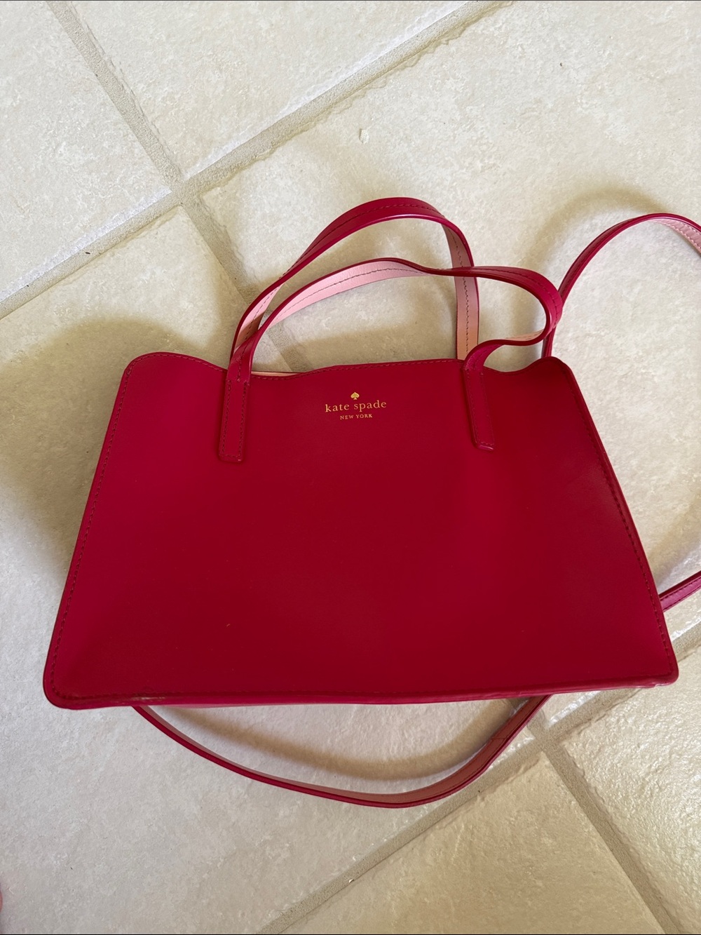 kate spade Bright Pink Leather Shoulder Bag